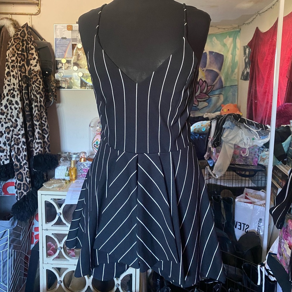Black & White Striped Romper